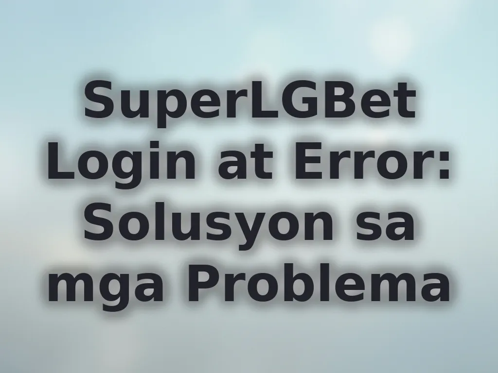 Pag-aayos ng login